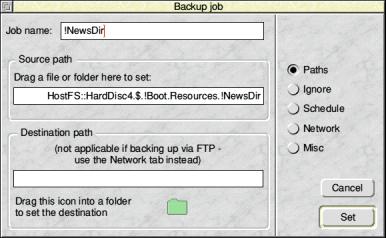 Backup Window